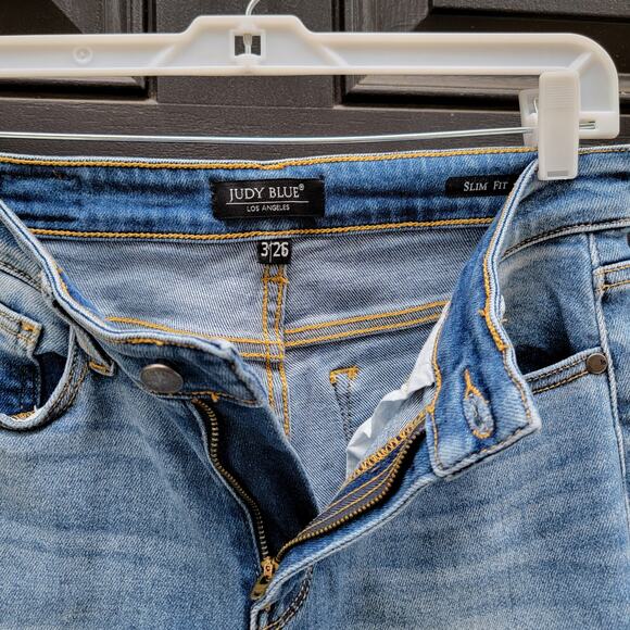 Judy Blue Slim Fit Jeans Medium Wash Stretchy Size 3/26 Women's Straight Leg - Picture 6 of 6